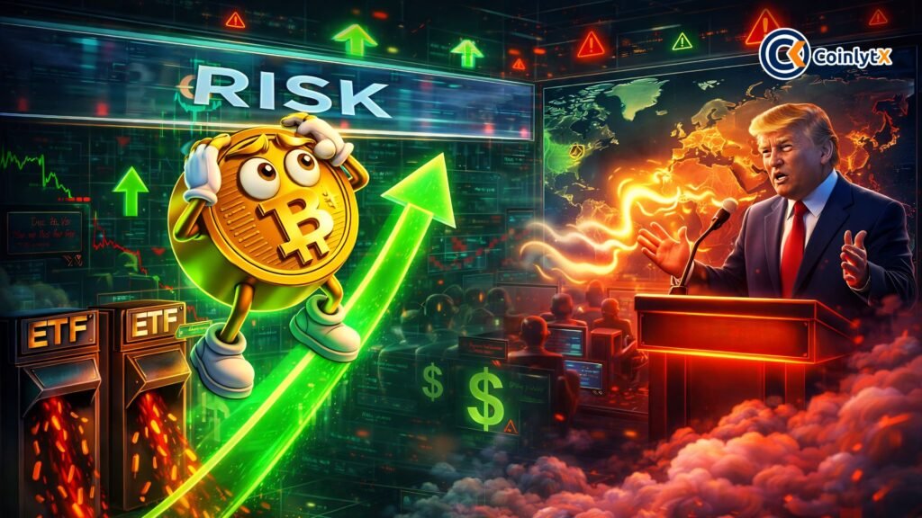 Bitcoin Rises on Trump’s Iran Comments but ETF Outflows and Risk Cap Gains