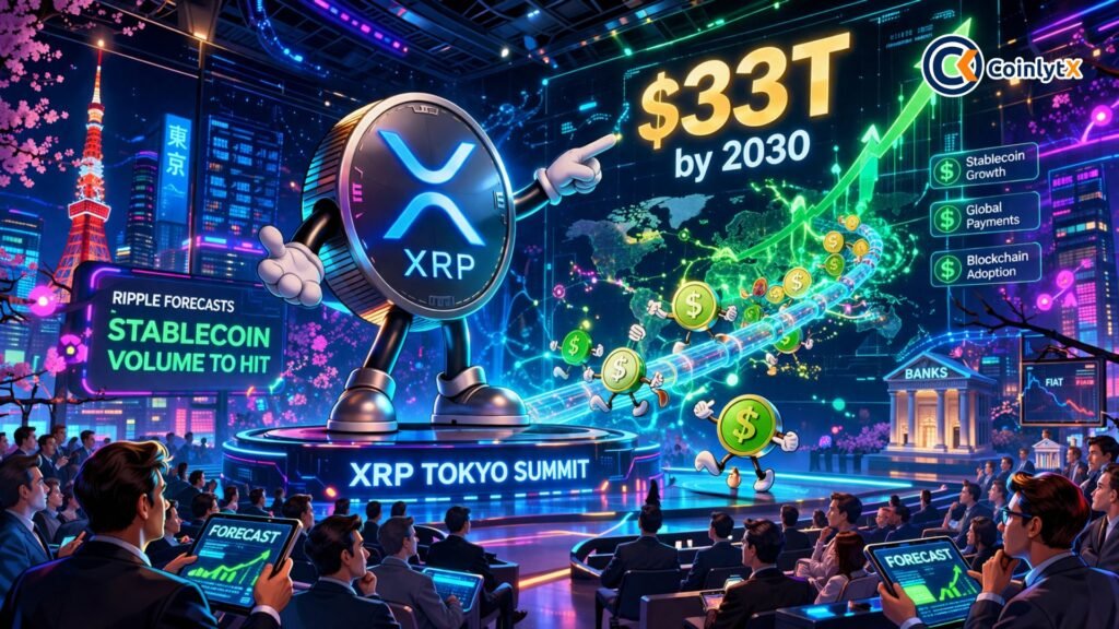 Ripple Forecasts Stablecoin Volume to Hit $33 Trillion by 2030 at XRP Tokyo