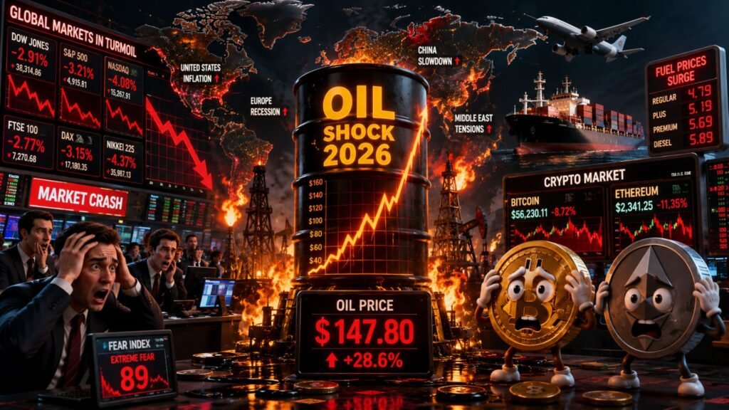 Oil Shock 2026 How Rising Oil Prices Are Inﬂuencing Stocks, Crypto, and the Global Economy